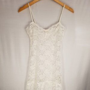 ZENANA OUTFITTERS LACE IVORY CAMISOLE / MINI DRESS